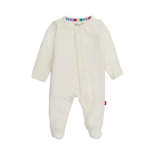 Pin Dot Cream Magnetic Footie - Magnetic Me