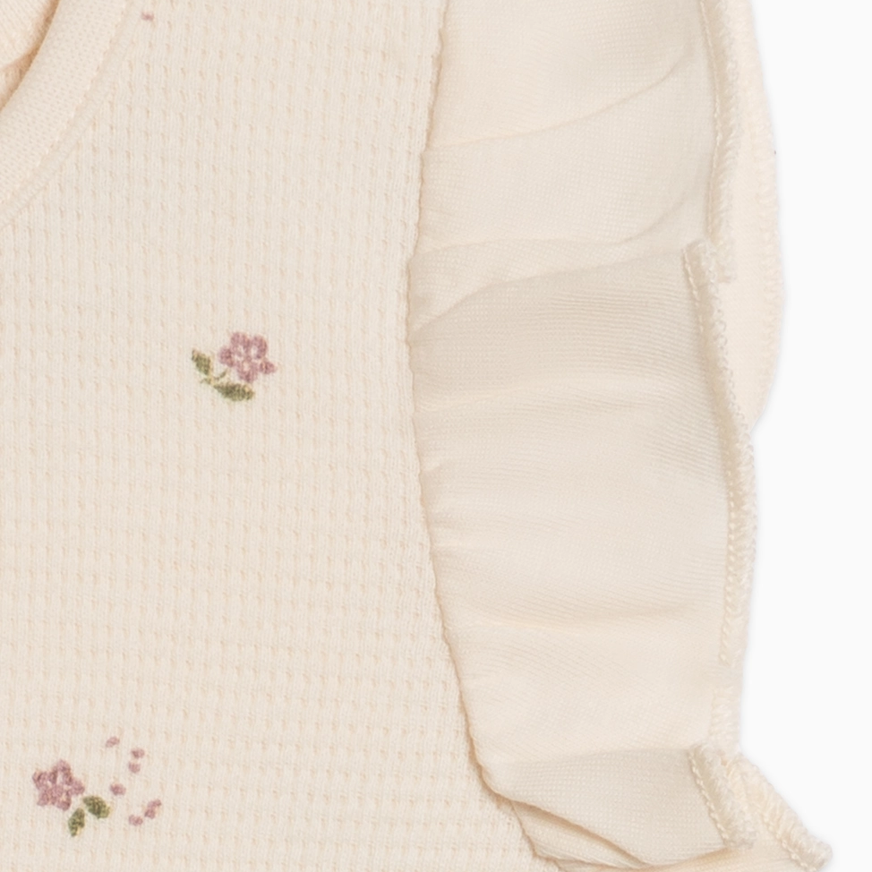 Sylva Floral Maci Waffle Ruffle Romper - Kendi
