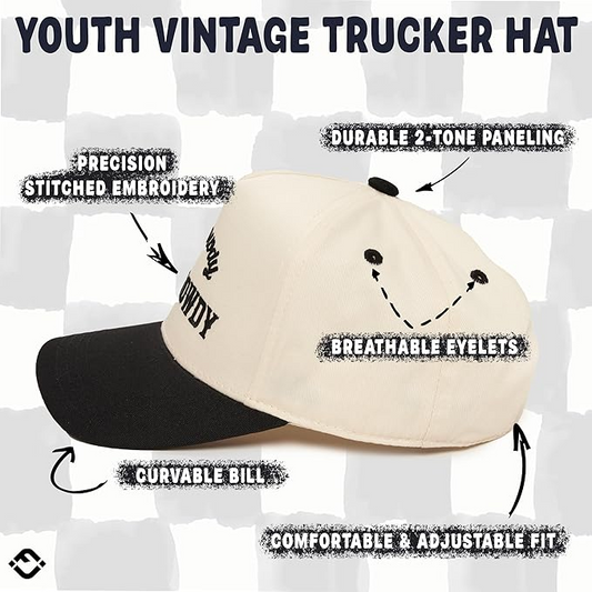 Say Howdy, Play Rowdy Two Tone Hat - Funky Junque