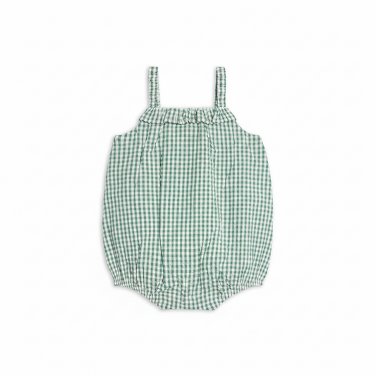 Laguna Gingham Rosalie Ruffle Romper - Kendi