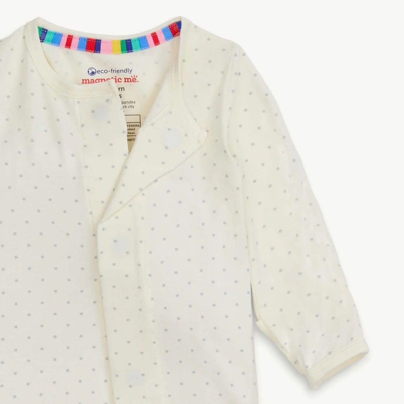 Pin Dot Cream Magnetic Footie - Magnetic Me