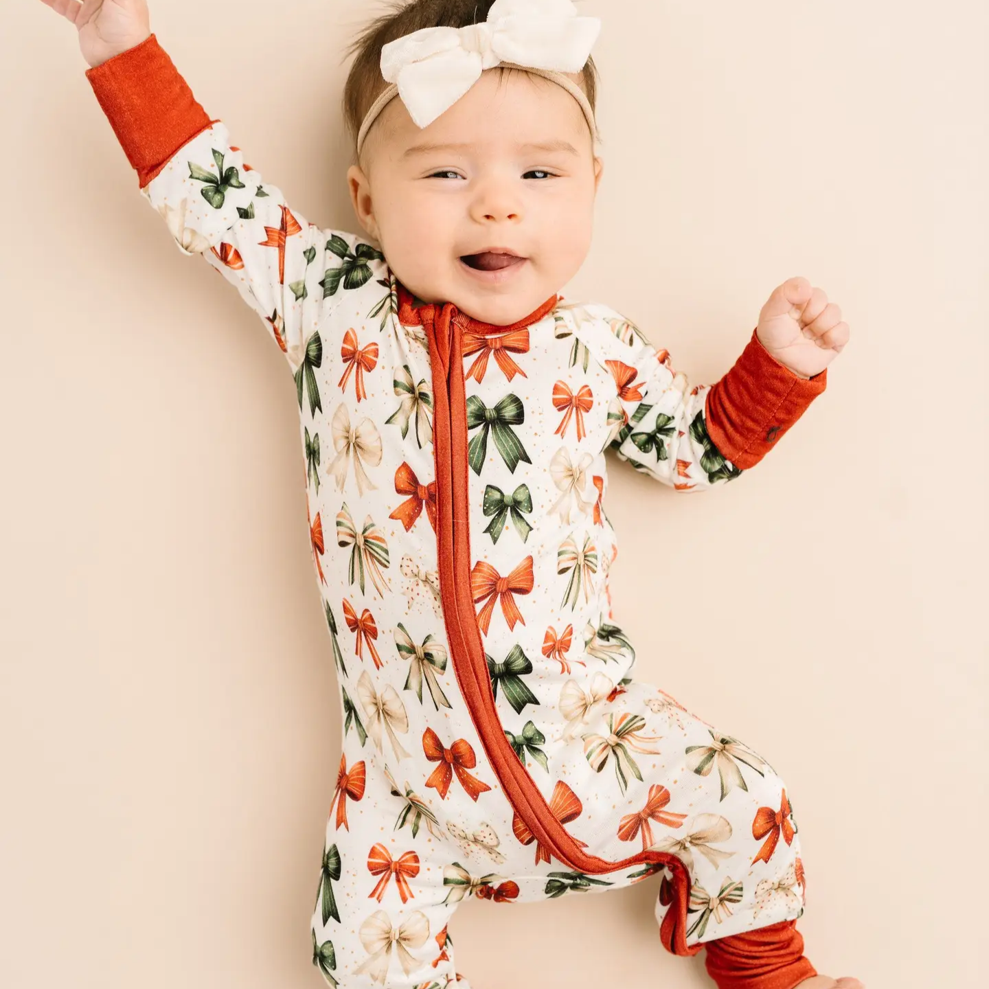 Holiday Bows Bamboo Sleeper - Little One Shop