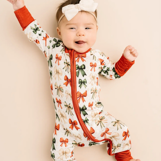 Holiday Bows Bamboo Sleeper - Little One Shop