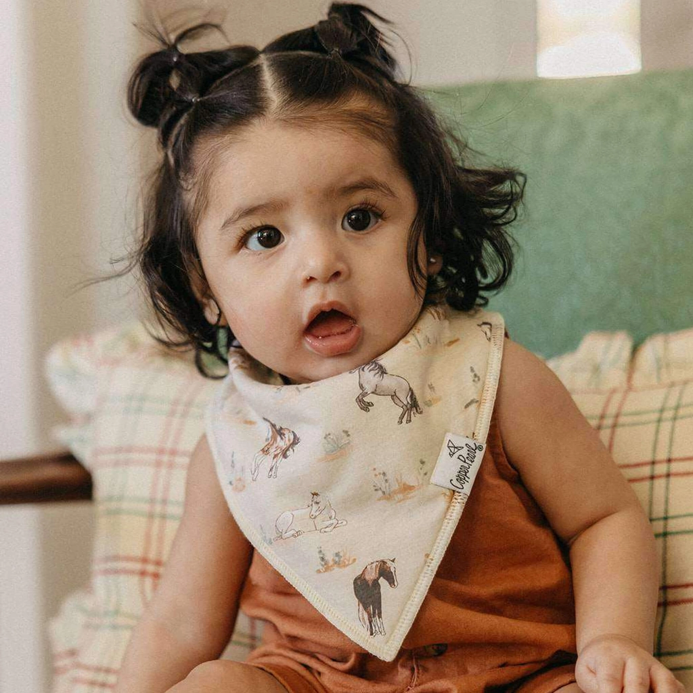 Cheyenne Bandana Bibs - Copper Pearl