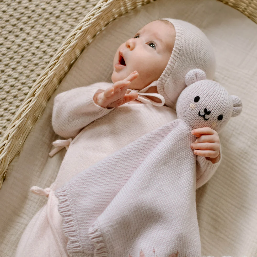 Lavender Bear Lovey - Cuddle + Kind