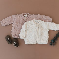 Blush Popcorn Cardigan - The Blueberry Hill