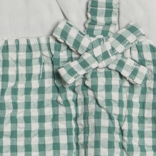 Laguna Gingham Rosalie Ruffle Romper - Kendi