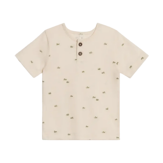 Grasshopper Reef Short Sleeve Henley - Colored Organics