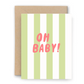 Striped Cabana Oh Baby Card - Little Tomato