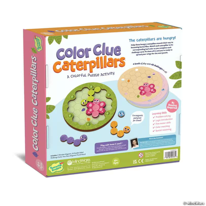 Color Clue Caterpillars Game - Peaceable Kingdom