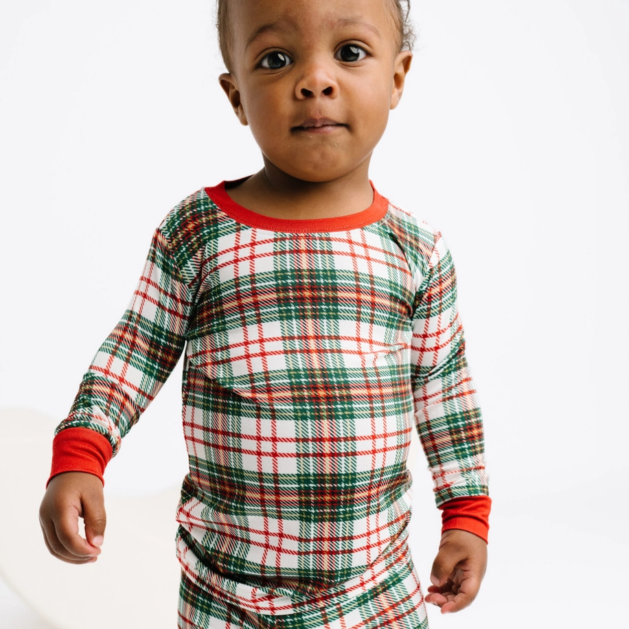 Christmas Plaid Bamboo Set - Little One Shop