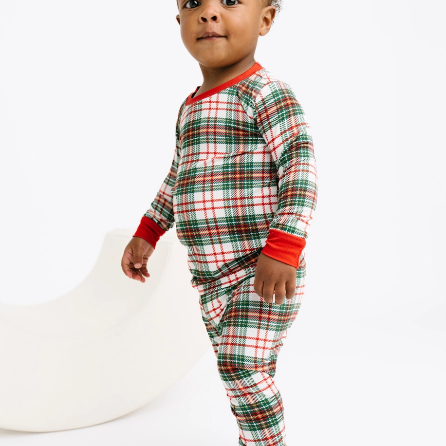 Christmas Plaid Bamboo Set - Little One Shop
