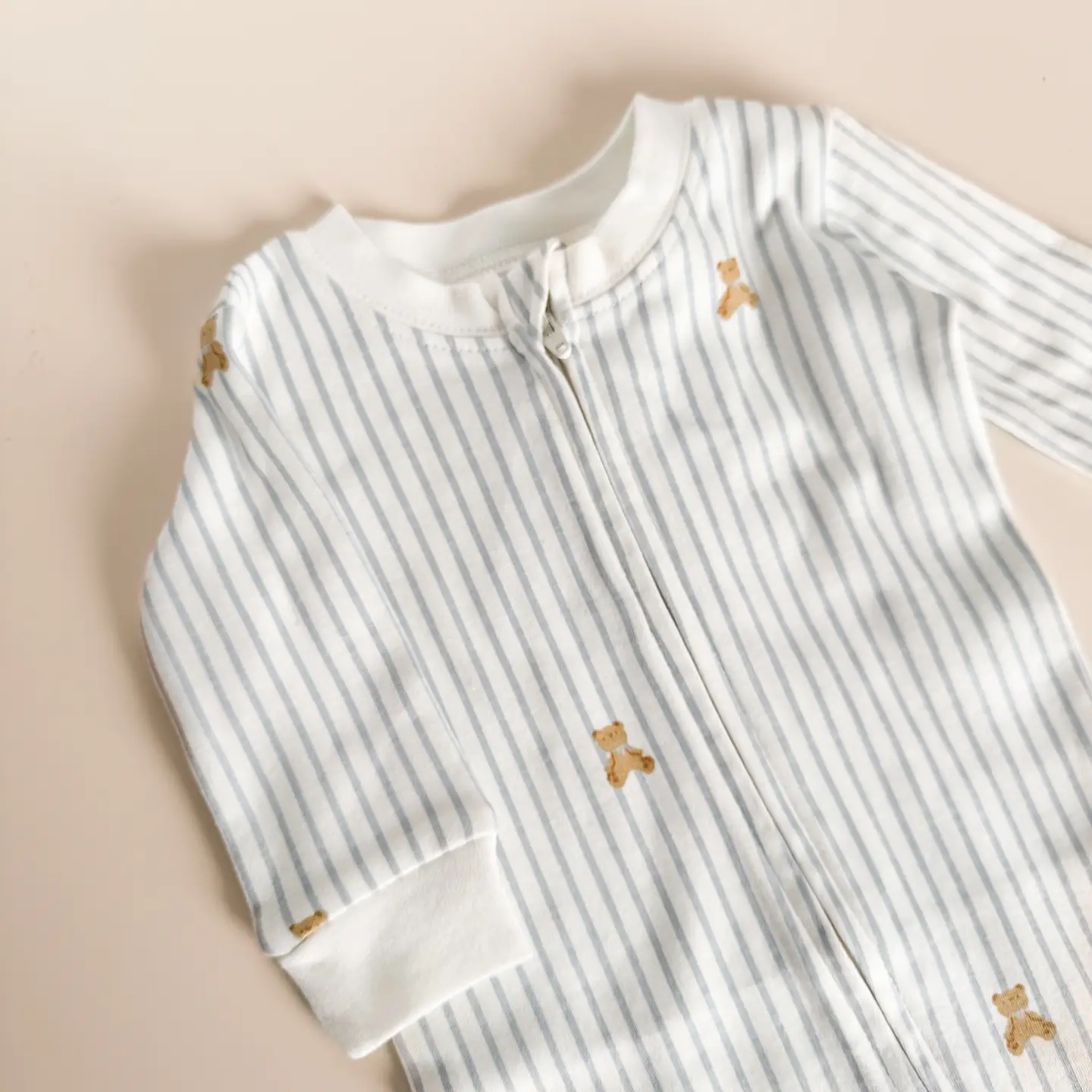 Teddy Bear Zipper Romper - The Blueberry Hill