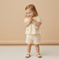 Butter Yellow Smocked Top & Short Set - Makemake Organics