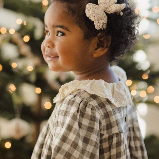 Forest Check Callie Dress - Quincy Mae