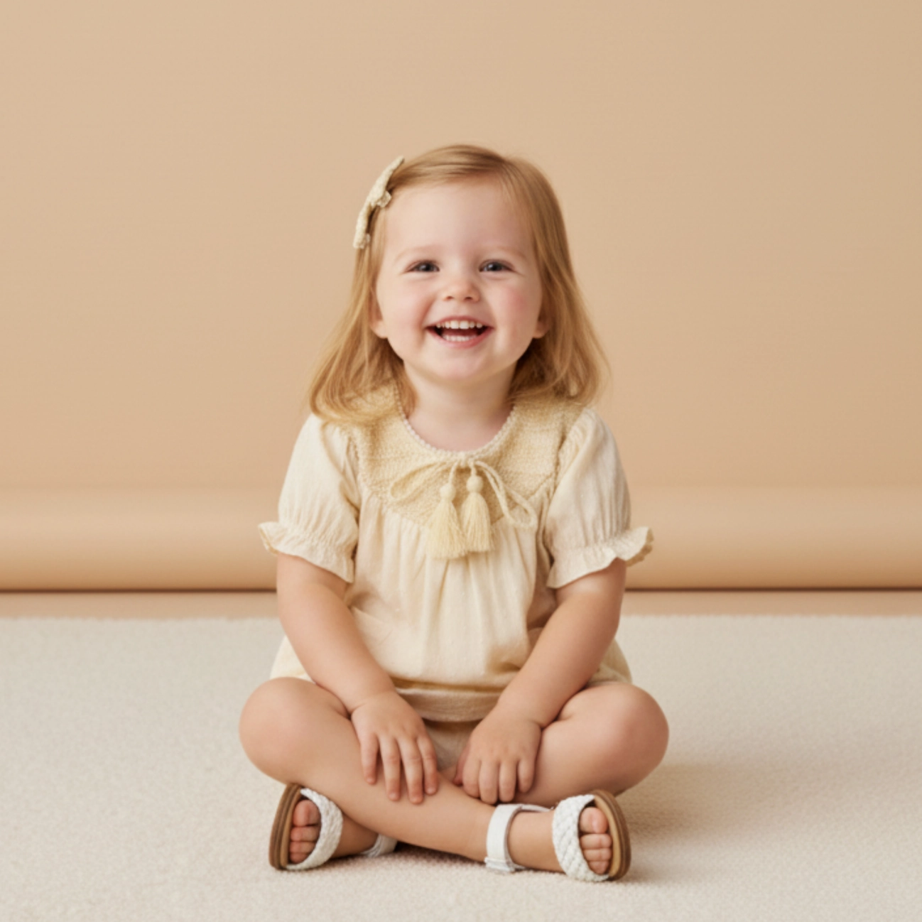 Butter Yellow Smocked Top & Short Set - Makemake Organics