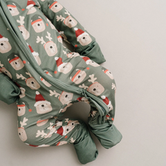 Green Christmas Bears Sleeper - Little One Shop