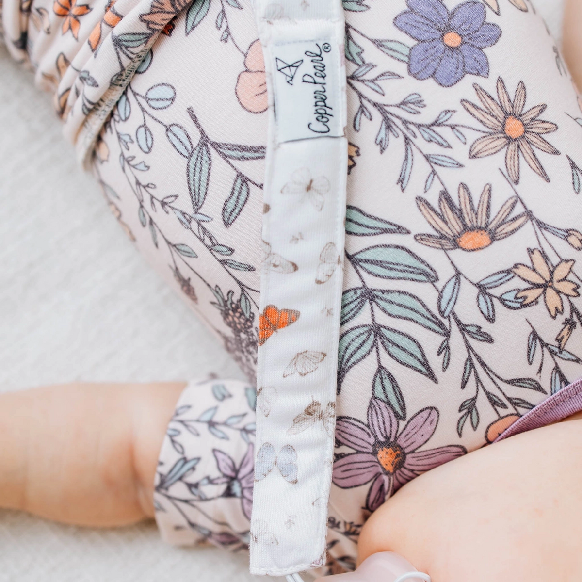 Flora Binky Clips - Copper Pearl