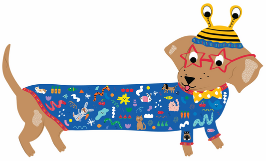Sausage Dog Shaped Jigsaw Puzzle - Floss and Rock