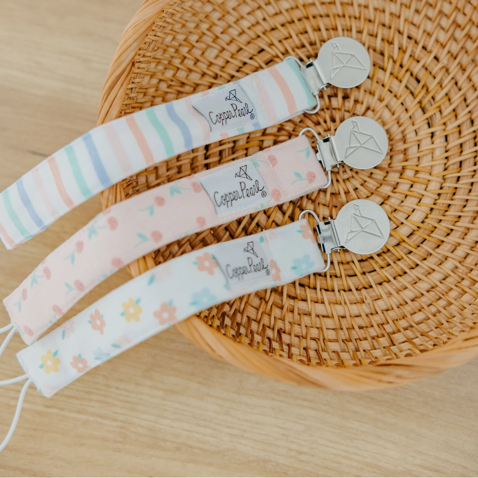 Cheery Binky Clip - Copper Pearl