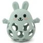 Silicone 3D Bunny Rattle - Three Hearts
