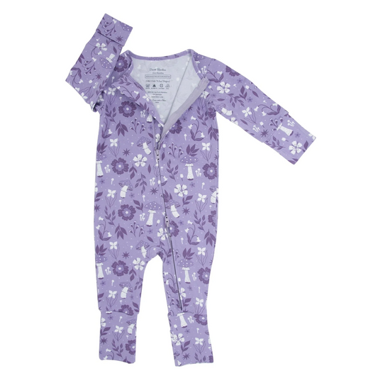 Mushroom Floral Convertible Romper - Sweet Bamboo