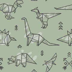 Origami Dino Two Piece Set - Sweet Bamboo