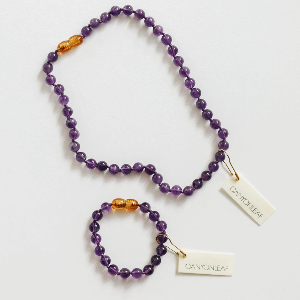 Pure Gemstone + Amethyst Necklace - CanyonLeaf