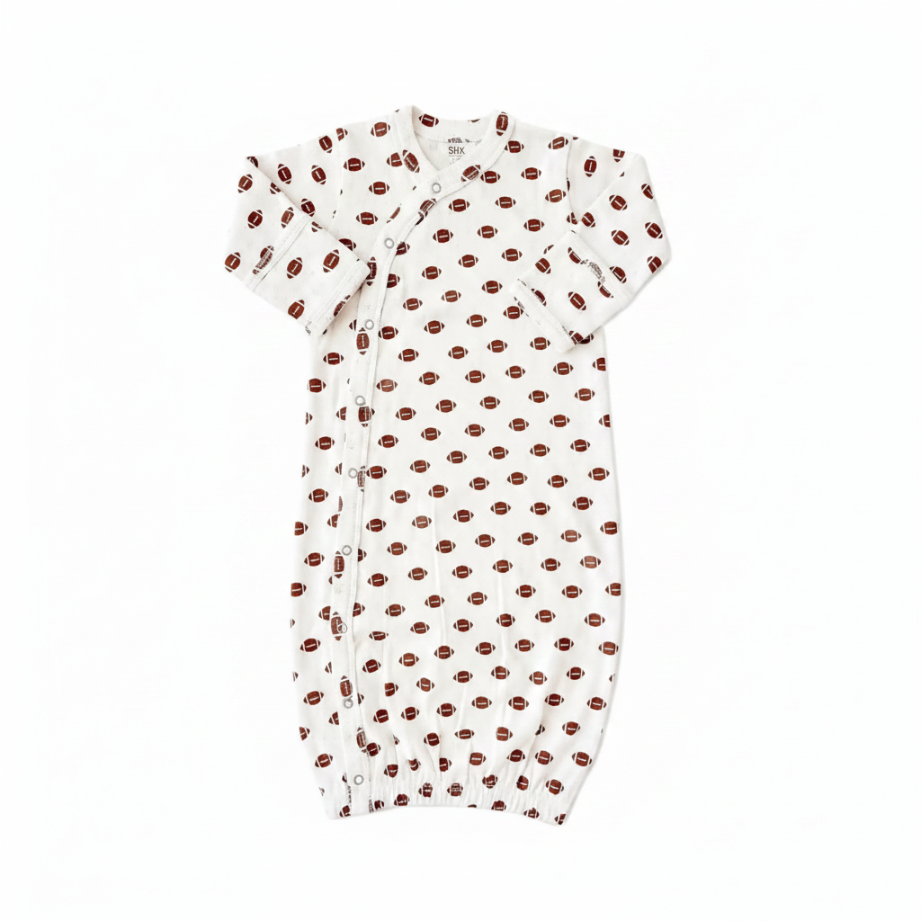 Football Pointelle Gown - SIIX Collection