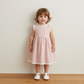 Coral Stripes Cross Back Dress - Makemake Organics