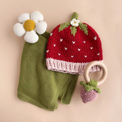 Addie Strawberry Beanie - The Blueberry Hill