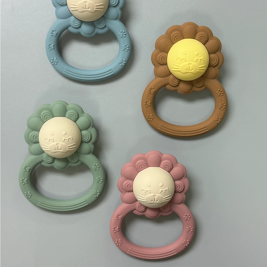 Lion Silicone Rattle - Three Hearts