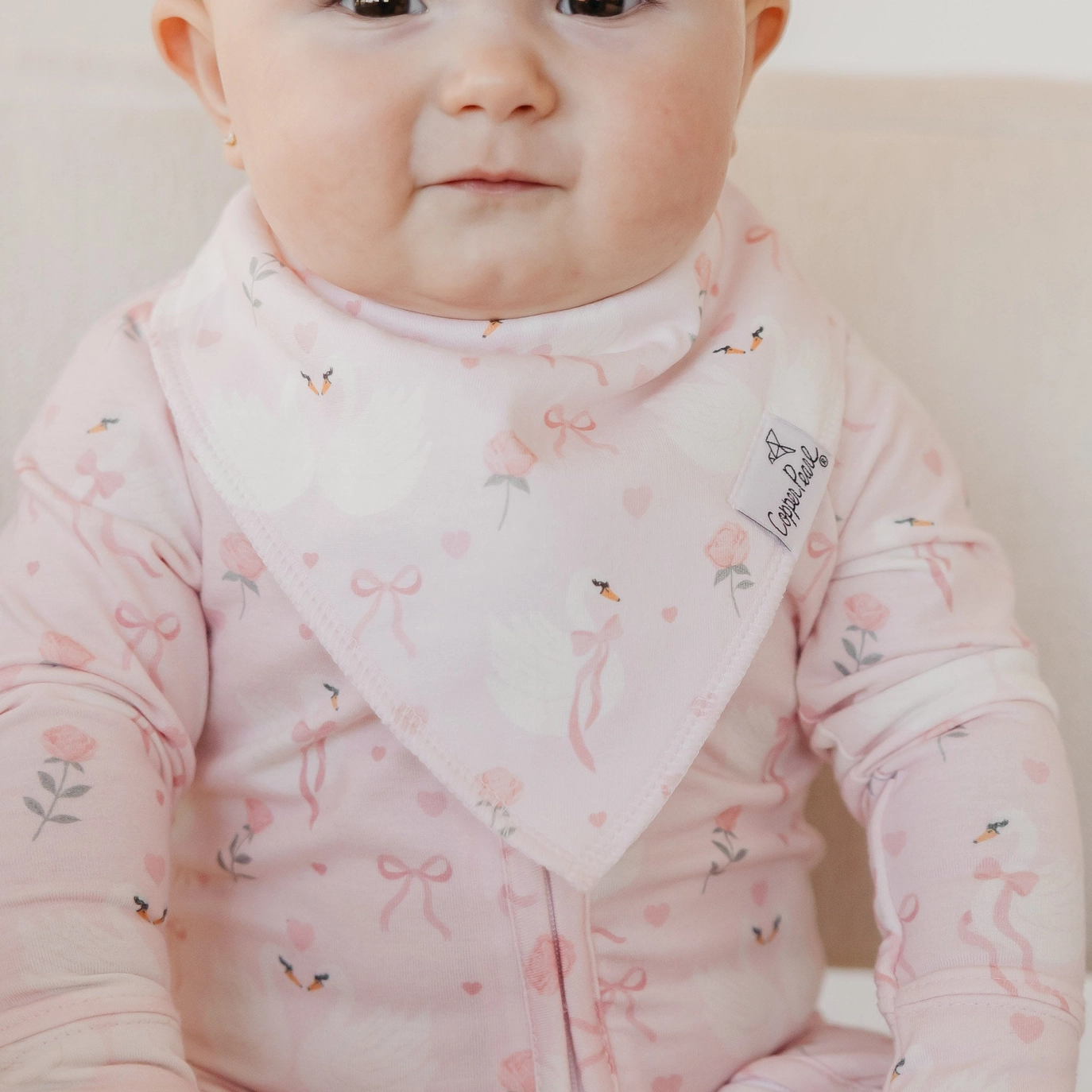 Katerina Bandana Bibs - Copper Pearl