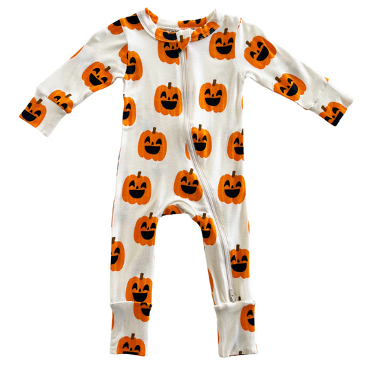 Jack O'Lantern Convertible Romper - Spearmint