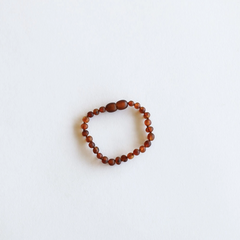 Raw Cognac Amber Anklet / Bracelet - CanyonLeaf