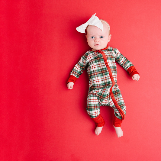 Christmas Plaid Bamboo Sleeper - Little One Shop