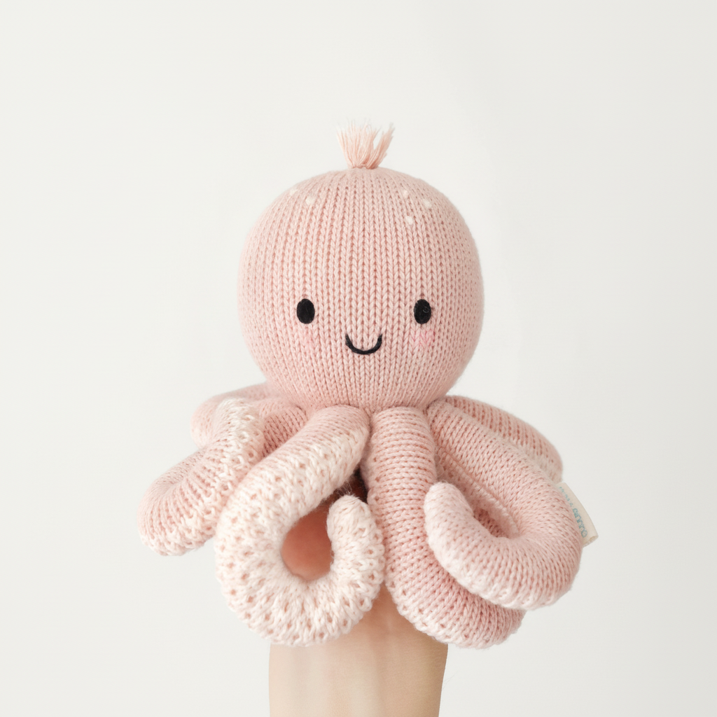 Baby Coral Pink Octopus - Cuddle + Kind