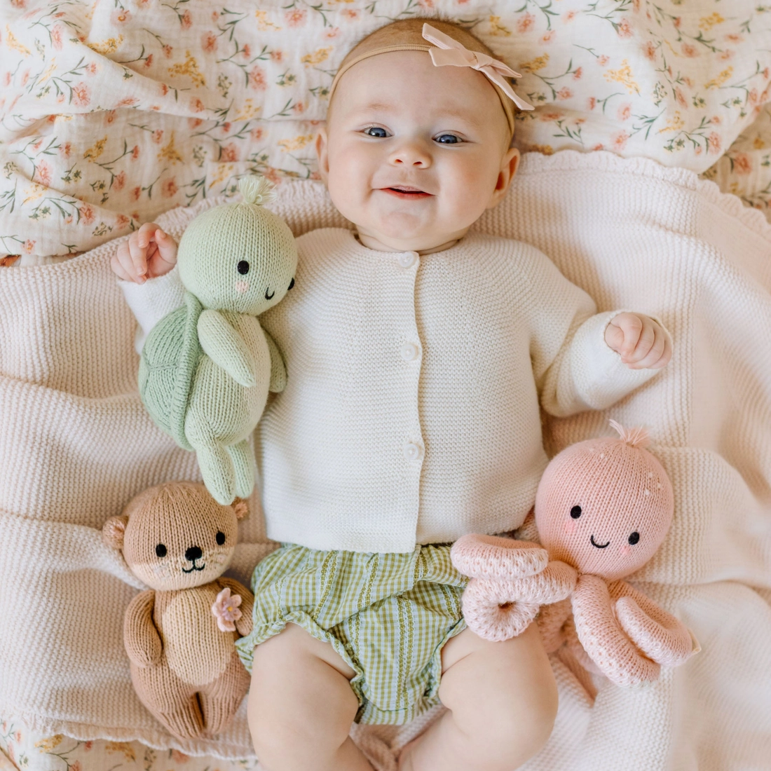Baby Coral Pink Octopus - Cuddle + Kind