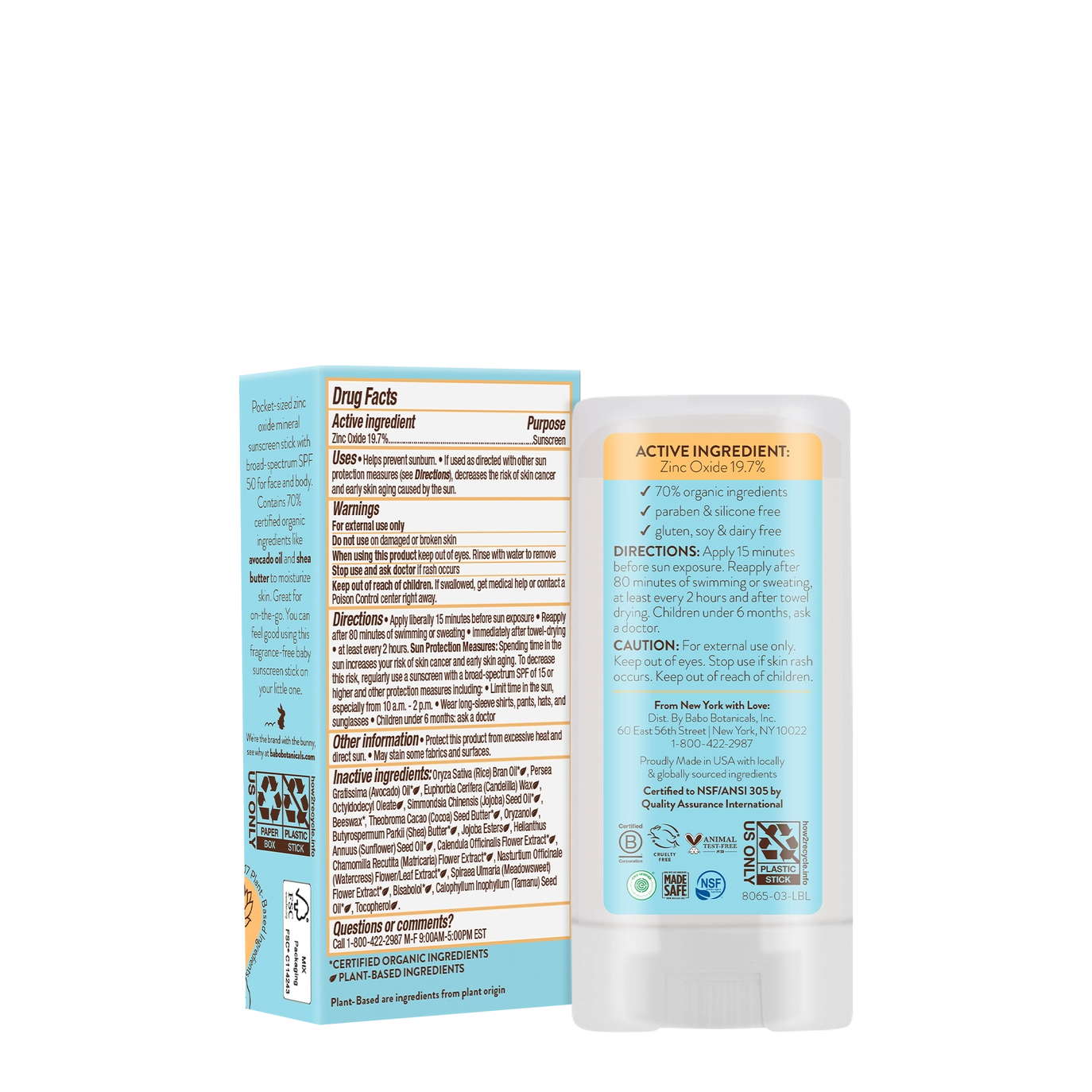 Sensitive Mineral Sunscreen Stick - Babo Botancials