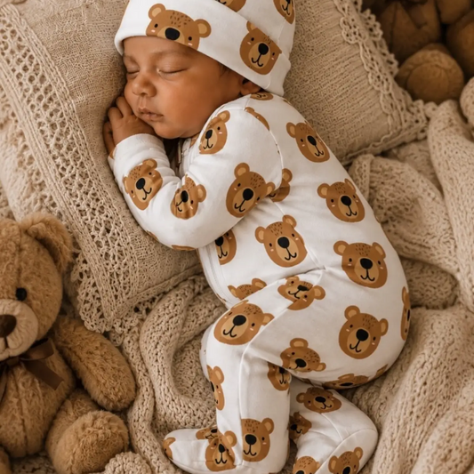 Baby Bear Zip Footie - SIIX Collection