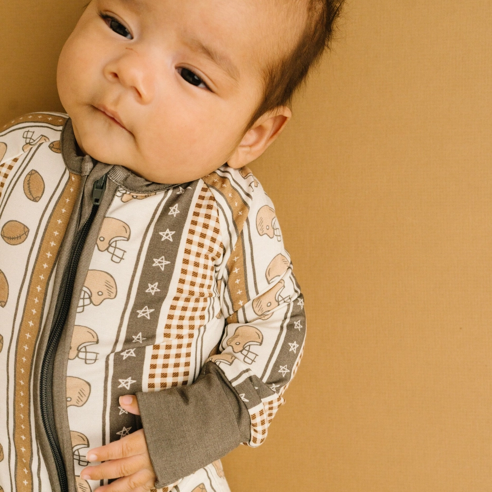 Touchdown Stripe Sleeper - Little One Shop