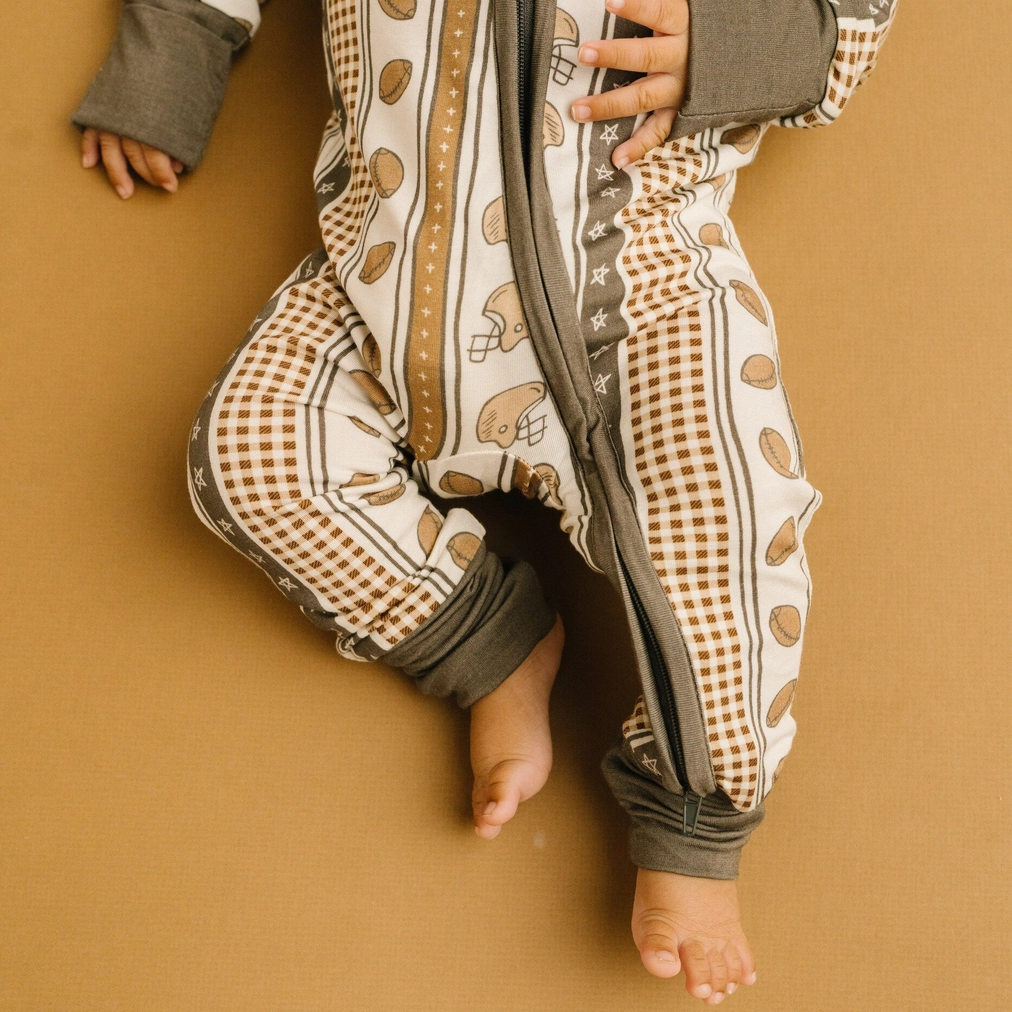 Touchdown Stripe Sleeper - Little One Shop