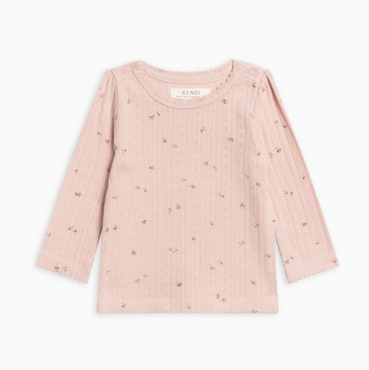 Haran Floral Kate Pointelle Top - Kendi