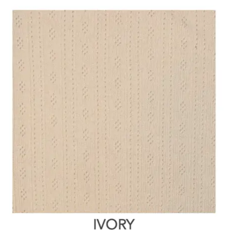 Ivory Brushed Back Pointelle Swaddle - Kendi
