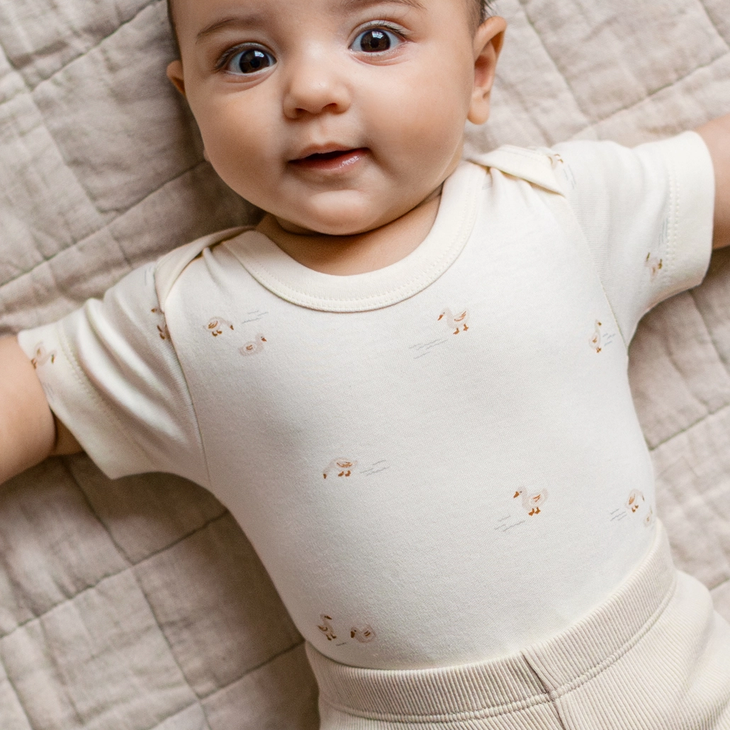 Oat & Chai Duck Afton Bodysuit - Colored Organics