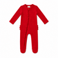 Red Ribbed Frill Footie - SIIX Collection