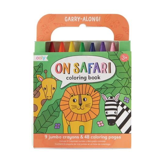 Safari Carry Along Crayon & Coloring Book - OOLY