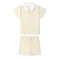 Dotty Gingham Collar Tee & Short Set - Makemake Organics