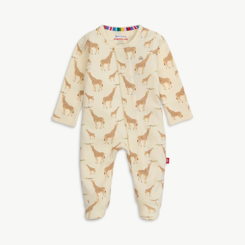 Cream Jolie Giraffe Footies - Magnetic Me