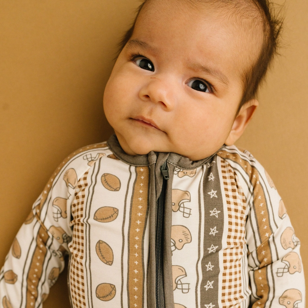 Touchdown Stripe Sleeper - Little One Shop